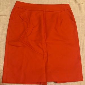 Jcrew orange pencil skirt, only worn once!